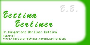 bettina berliner business card